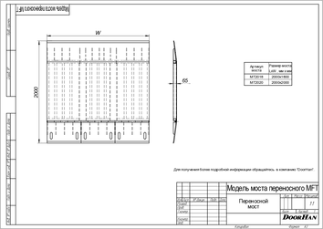 Переносной мост серии MFT